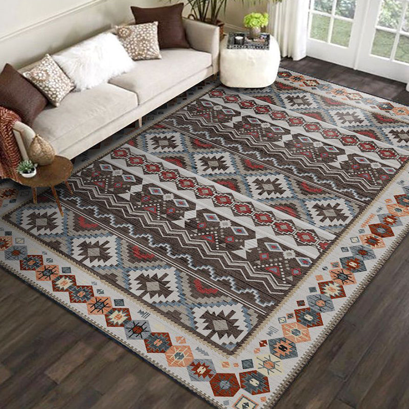 Restoration Tribal Printed Rug Multicolor Bohemian Carpet Synthetics Anti-Slip Backing Stain Resistant Pet Friendly Rug for Room Light Gray Clearhalo 'Area Rug' 'Bohemian' 'Rugs' Rug' 2170161