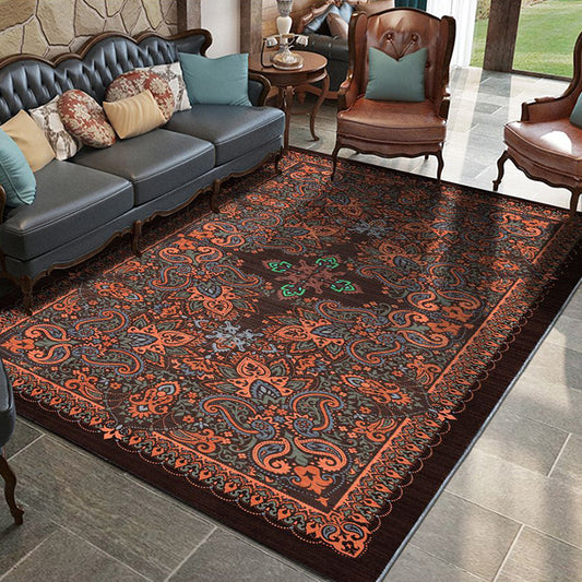 Restoration Tribal Printed Rug Multicolor Bohemian Carpet Synthetics Anti-Slip Backing Stain Resistant Pet Friendly Rug for Room Maroon Clearhalo 'Area Rug' 'Bohemian' 'Rugs' Rug' 2170175