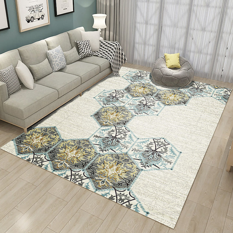 Restoration Tribal Printed Rug Multicolor Bohemian Carpet Synthetics Anti-Slip Backing Stain Resistant Pet Friendly Rug for Room Beige Clearhalo 'Area Rug' 'Bohemian' 'Rugs' Rug' 2170178