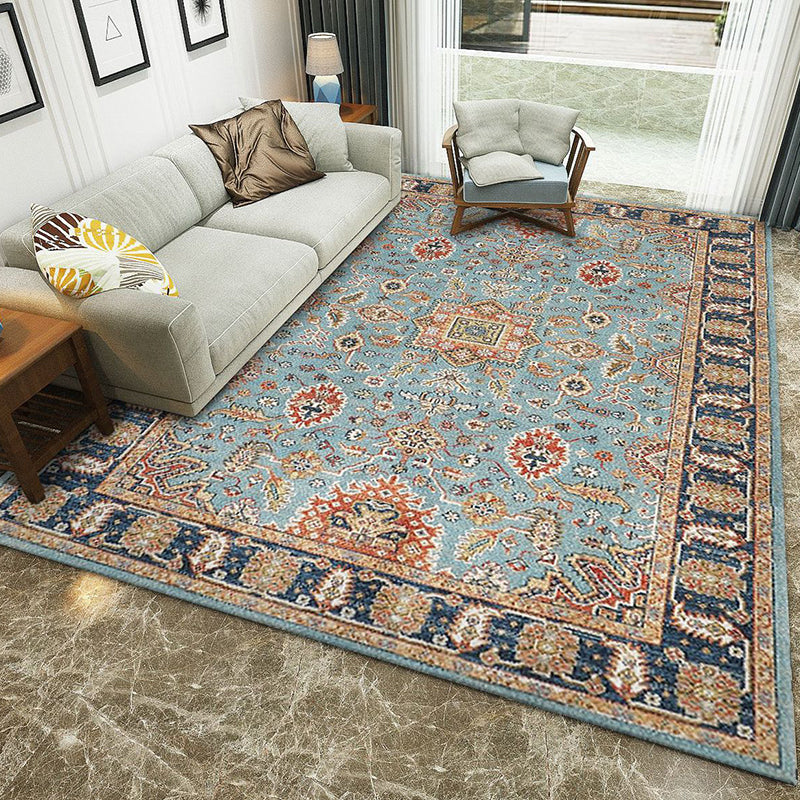 Restoration Tribal Printed Rug Multicolor Bohemian Carpet Synthetics Anti-Slip Backing Stain Resistant Pet Friendly Rug for Room Light Blue Clearhalo 'Area Rug' 'Bohemian' 'Rugs' Rug' 2170183