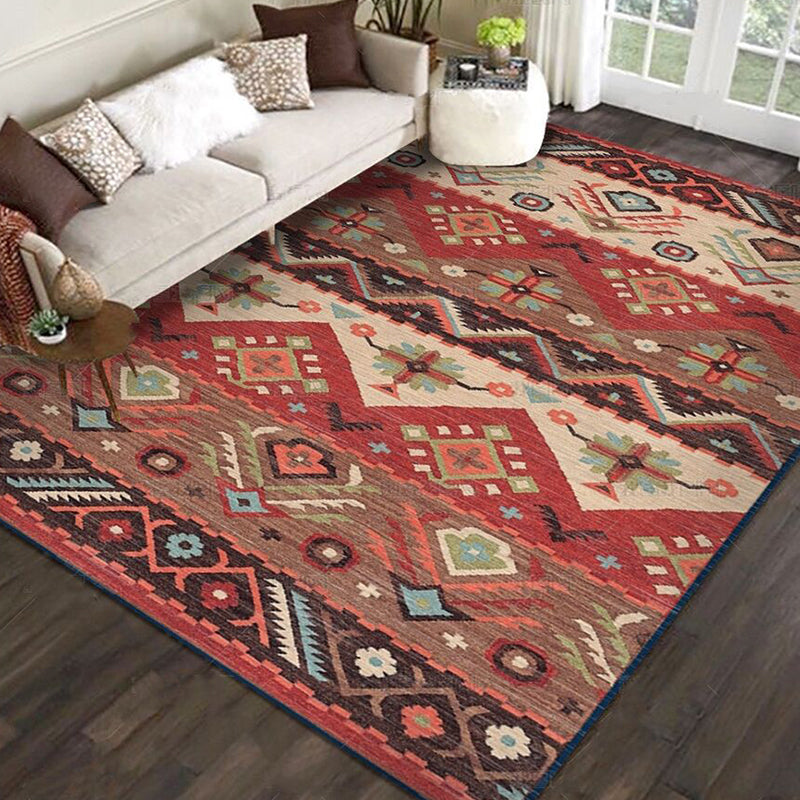 Restoration Tribal Printed Rug Multicolor Bohemian Carpet Synthetics Anti-Slip Backing Stain Resistant Pet Friendly Rug for Room Coffee Clearhalo 'Area Rug' 'Bohemian' 'Rugs' Rug' 2170186