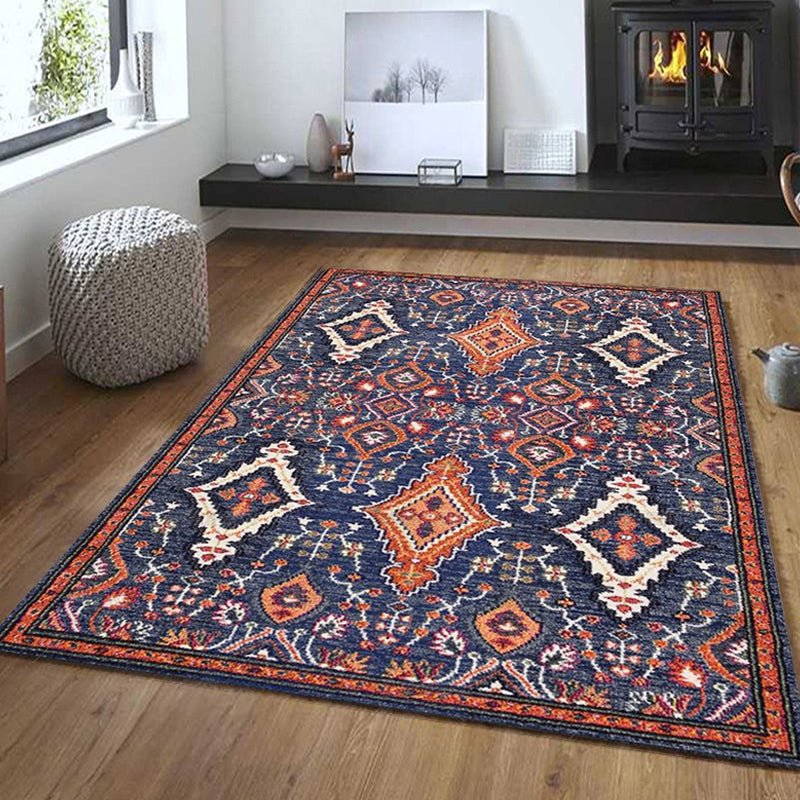 Restoration Tribal Printed Rug Multicolor Bohemian Carpet Synthetics Anti-Slip Backing Stain Resistant Pet Friendly Rug for Room Blue-Orange Clearhalo 'Area Rug' 'Bohemian' 'Rugs' Rug' 2170187