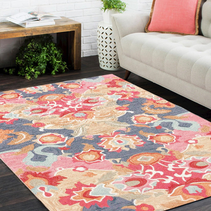Colorful Bohemian Rug Multi-Colored Print Carpet Washable Non-Slip Backing Stain Resistant Rug for Living Room Pink Clearhalo 'Area Rug' 'Bohemian' 'Rugs' Rug' 2170216