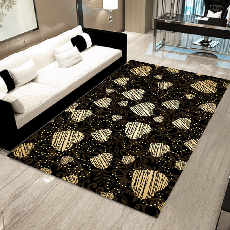 Bohemian Mosaic Tile Print Rug Multicolored Polypropylene Rug Stain Resistant Washable Non-Slip Backing Rug for Home Decoration Gold Clearhalo 'Area Rug' 'Bohemian' 'Rugs' Rug' 2170235