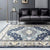 Nostalgia Multicolor Patterned Rug Polyester Bohemia Rug Anti-Slip Backing Stain Resistant Washable Carpet for Home Decor Navy Clearhalo 'Area Rug' 'Bohemian' 'Rugs' Rug' 2170261