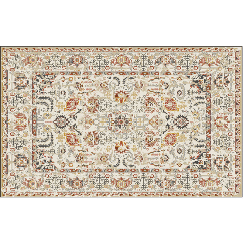 Nostalgia Multicolor Patterned Rug Polyester Bohemia Rug Anti-Slip Backing Stain Resistant Washable Carpet for Home Decor Khaki Clearhalo 'Area Rug' 'Bohemian' 'Rugs' Rug' 2170280
