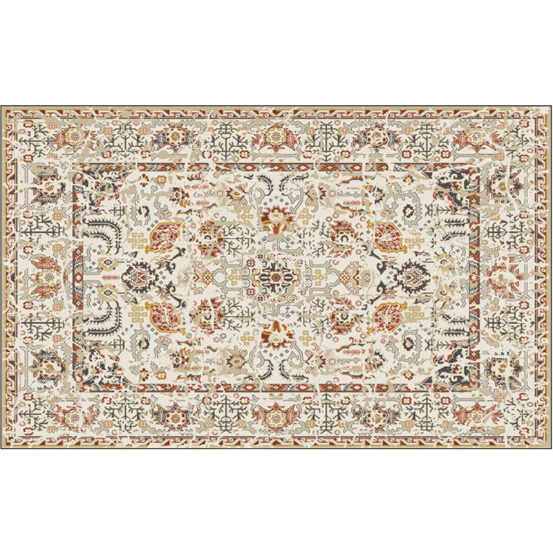 Nostalgia Multicolor Patterned Rug Polyester Bohemia Rug Anti-Slip Backing Stain Resistant Washable Carpet for Home Decor Khaki Clearhalo 'Area Rug' 'Bohemian' 'Rugs' Rug' 2170280