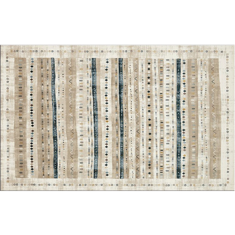 Nostalgia Multicolor Patterned Rug Polyester Bohemia Rug Anti-Slip Backing Stain Resistant Washable Carpet for Home Decor Grey Clearhalo 'Area Rug' 'Bohemian' 'Rugs' Rug' 2170281
