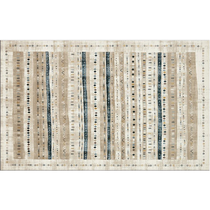 Nostalgia Multicolor Patterned Rug Polyester Bohemia Rug Anti-Slip Backing Stain Resistant Washable Carpet for Home Decor Grey Clearhalo 'Area Rug' 'Bohemian' 'Rugs' Rug' 2170281