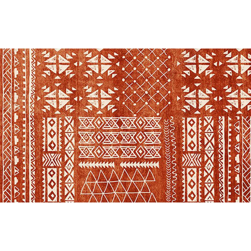 Nostalgia Multicolor Patterned Rug Polyester Bohemia Rug Anti-Slip Backing Stain Resistant Washable Carpet for Home Decor Copper Clearhalo 'Area Rug' 'Bohemian' 'Rugs' Rug' 2170285