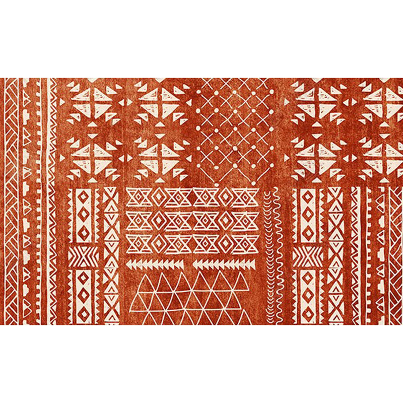 Nostalgia Multicolor Patterned Rug Polyester Bohemia Rug Anti-Slip Backing Stain Resistant Washable Carpet for Home Decor Copper Clearhalo 'Area Rug' 'Bohemian' 'Rugs' Rug' 2170285