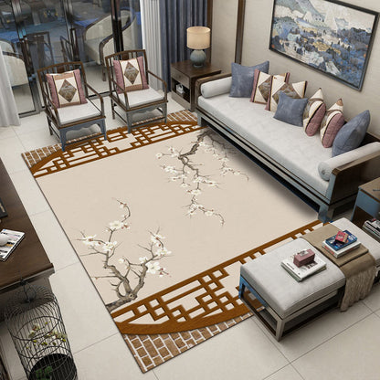 Fancy Multicolor Flower Rug Polypropylene Asian Style Rug Stain Resistant Anti-Slip Backing Pet Friendly Rug for Guest Room Coffee Clearhalo 'Area Rug' 'Rug' 2170378