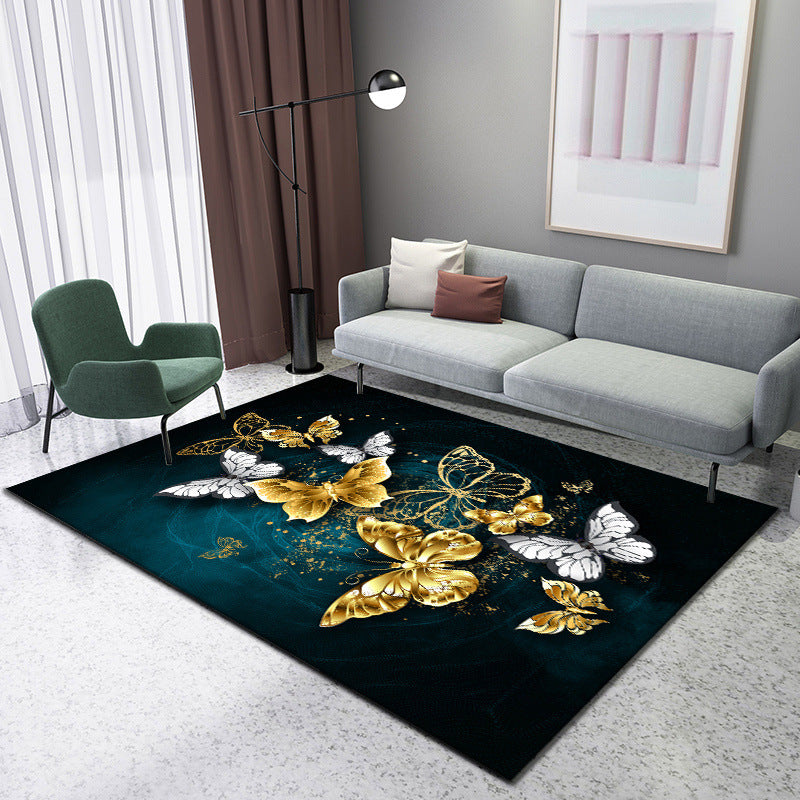 Enchanting 3D Natural Scene Rug Multicolor Asian Rug Synthetics Pet ...