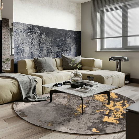 Dark Grey Industrial Style Rug Synthetics Mottled Look Abstract Rug Washable Stain Resistant Non-Slip Backing Rug for Living Room Clearhalo 'Area Rug' 'Rug' 2170503