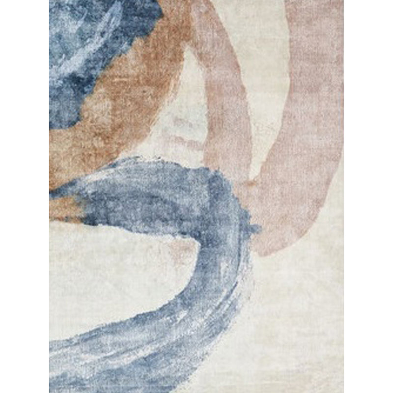 Pastel Brushstroke Abstract Rug Multi Colored Steampunk Carpet Polyester Anti-Slip Backing Washable Stain Resistant Rug for Living Room Brown Clearhalo 'Area Rug' 'Rug' 2170509