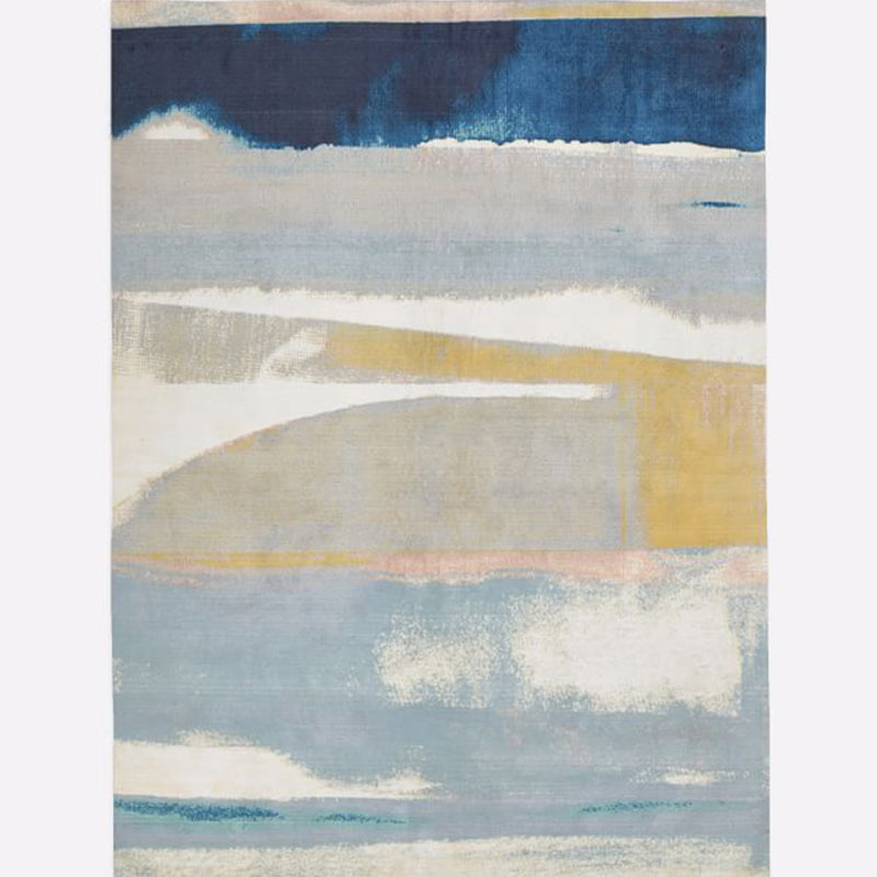 Pastel Brushstroke Abstract Rug Multi Colored Steampunk Carpet Polyester Anti-Slip Backing Washable Stain Resistant Rug for Living Room Yellow Clearhalo 'Area Rug' 'Rug' 2170515
