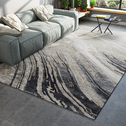 Cyberpunk Abstract Lines Print Rug Multi-Color Polypropylene Rug Stain Resistant Non-Slip Pet Friendly Carpet for Home Beige Clearhalo 'Area Rug' 'Rug' 2170523