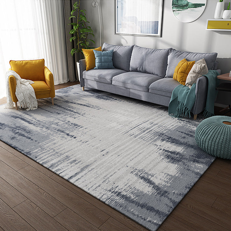 Cyberpunk Abstract Lines Print Rug Multi-Color Polypropylene Rug Stain Resistant Non-Slip Pet Friendly Carpet for Home Light Gray-White Clearhalo 'Area Rug' 'Rug' 2170530