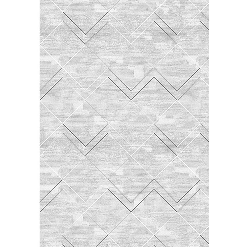 Grey Trellis Area Rug Polyester Minimalist Carpet Non-Slip Backing Pet Friendly Stain Resistant Indoor Rug for Living Room Grey Clearhalo 'Area Rug' 'Rug' 2170536