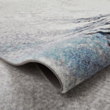 Distressed Blue Living Room Rug Steampunk Abstract Rug Polypropylene Machine Washable Stain Resistant Anti-Slip Backing Indoor Rug Clearhalo 'Area Rug' 'Rug' 2170550