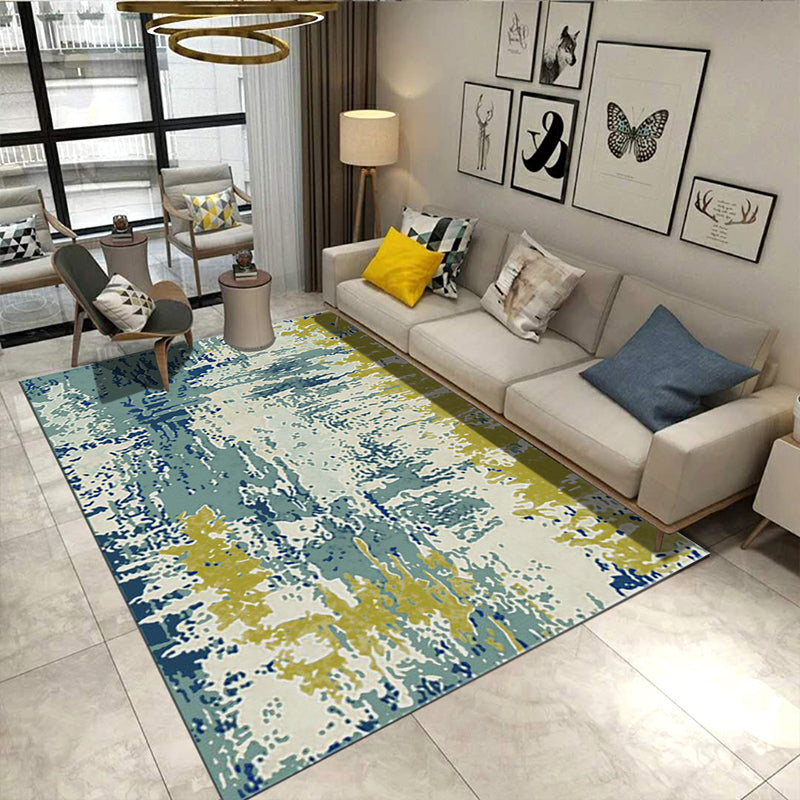 Steampunk Living Room Rug Multi Color Rustic Surface Look Rug Synthetics Stain Resistant Anti-Slip Pet Friendly Indoor Rug Green Clearhalo 'Area Rug' 'Rug' 2170587