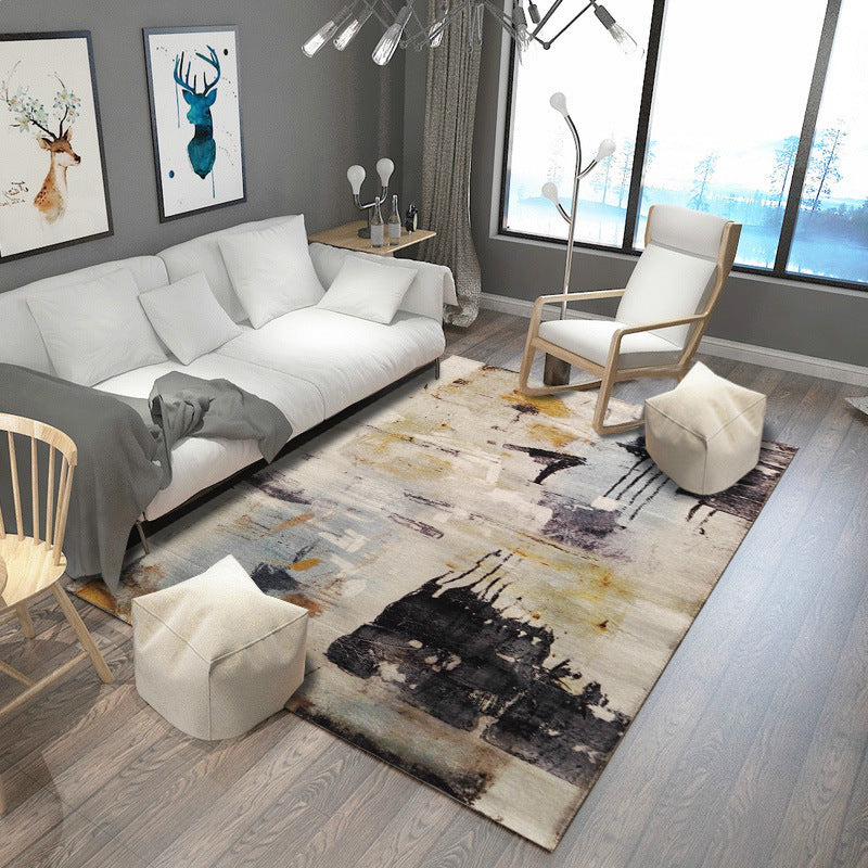 Steampunk Living Room Rug Multi Color Rustic Surface Look Rug Synthetics Stain Resistant Anti-Slip Pet Friendly Indoor Rug Clearhalo 'Area Rug' 'Rug' 2170590