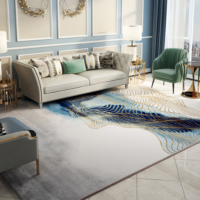 Art Deco Industrial Rug Multi-Color Flowing Swirls Abstract Carpet Pet Friendly Non-Slip Washable Rug for Home Clearhalo 'Area Rug' 'Rug' 2170628