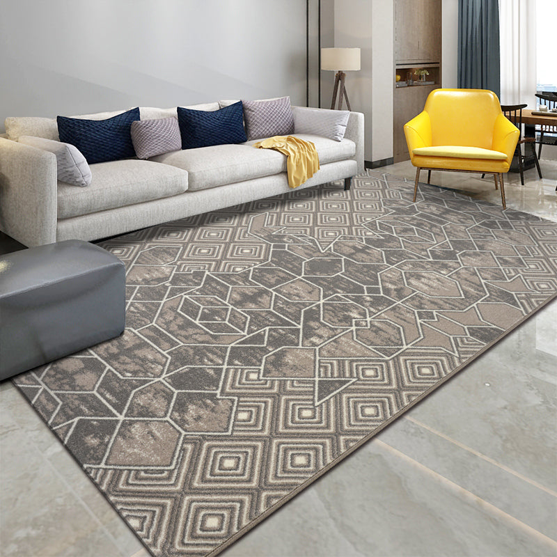 Nostalgic Industrial Rug Multi Colored Cascading Lines Abstract Rug Machine Washable Pet Friendly Non-Slip Rug for Home Decor Grey Clearhalo 'Area Rug' 'Rug' 2170636