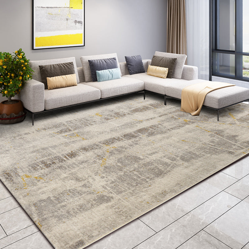 Industrial Line Art Print Rug Multi Colored Polypropylene Carpet Machine Washable Non-Slip Pet Friendly Rug for Sitting Room Gray-Khaki Clearhalo 'Area Rug' 'Rug' 2170692