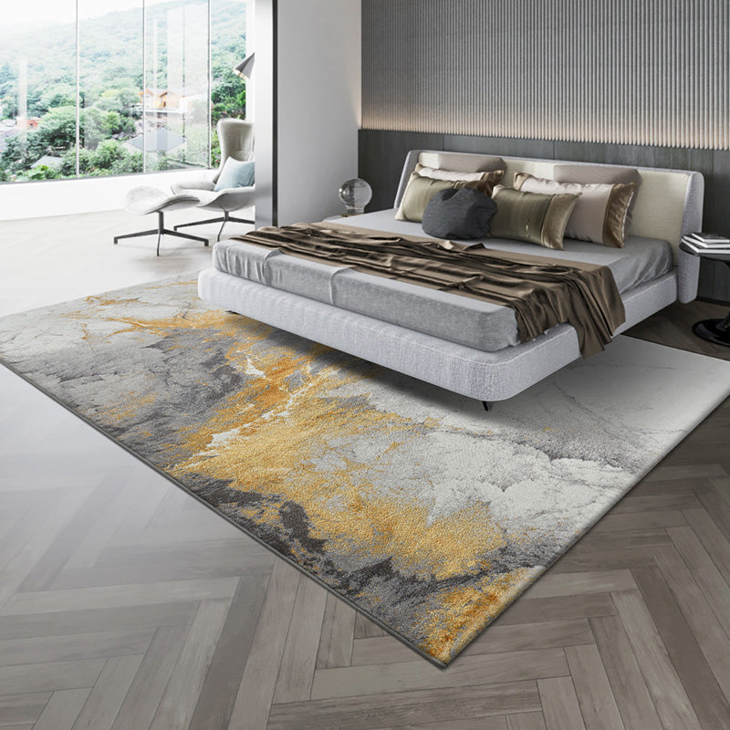 Classic Glittering Abstract Rug Multi Color Industrial Area Rug Polyester Pet Friendly Washable Non-Slip Backing Rug for Home Gold Clearhalo 'Area Rug' 'Rug' 2170712