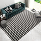 Multi-Color Ticking Stripes Rug Polypropylene Steampunk Carpet Washable Pet Friendly Anti-Slip Rug for Great Room Black-White Clearhalo 'Area Rug' 'Rug' 2170732
