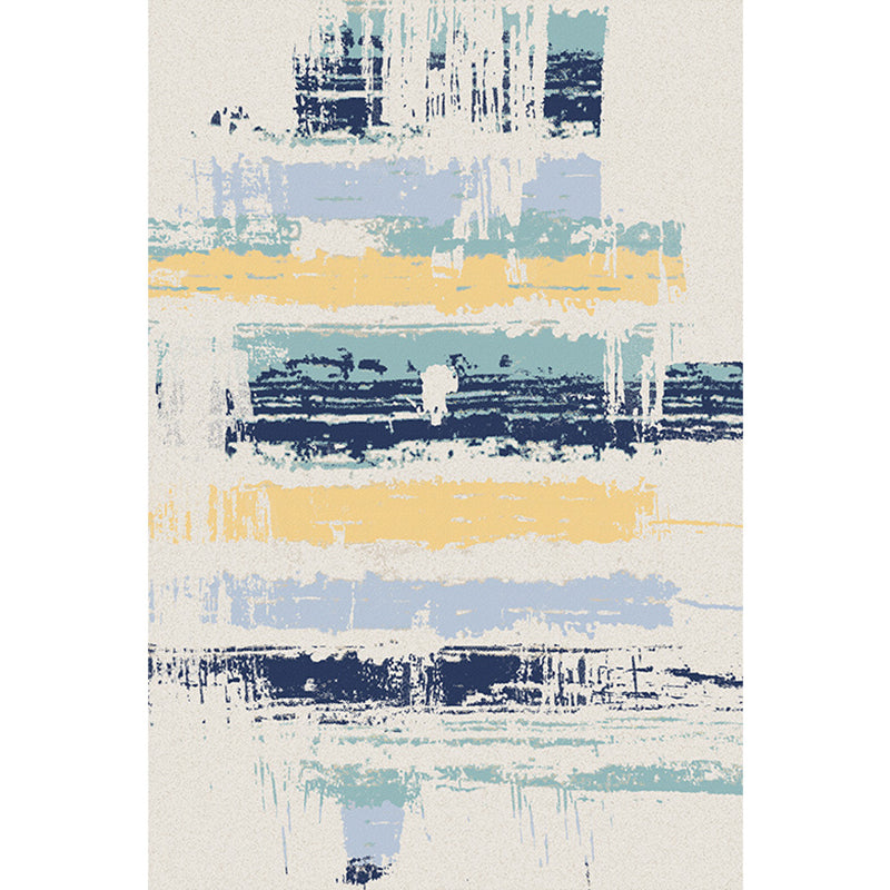 Luxe Industrial Indoor Rug Multi-Color Abstract Carpet Non-Slip Backing Washable Stain Resistant Rug for Family Room Blue Clearhalo 'Area Rug' 'Rug' 2170765
