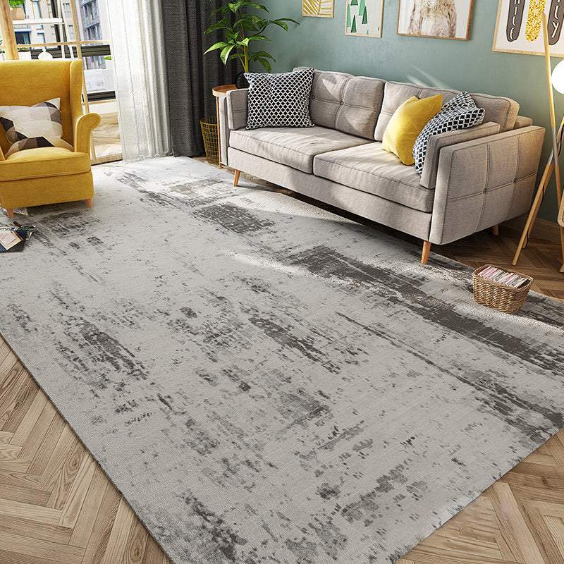 Decorative Multi Color Abstract Rug Synthetics Cyberpunk Style Carpet Non-Slip Stain Resistant Washable Rug for Great Room Grey Clearhalo 'Area Rug' 'Rug' 2170800