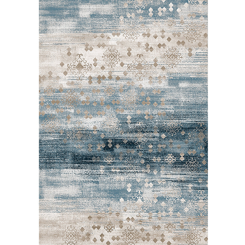 Cyberpunk Home Rug Multicolor Ageing Look Rug Polypropylene Anti-Slip Stain Resistant Washable Area Rug Aqua Clearhalo 'Area Rug' 'Rug' 2170872
