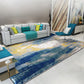 Decorative Expressionism Rug Multi Color Steampunk Area Carpet Polypropylene Pet Friendly Machine Wash Anti-Slip Backing Rug for Home Lake Green Clearhalo 'Area Rug' 'Rug' 2170896