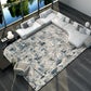 Multi Color Post-Expressionism Rug Polyester Industrial Carpet Machine Washable Non-Slip Backing Stain Resistant Rug for Home Decoration Gray-Blue Clearhalo 'Area Rug' 'Rug' 2170934