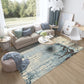 Retro Abstract Painting Print Rug Multi Colored Industrial Rug Polyester Stain Resistant Non-Slip Backing Machine Washable Rug for Room Lake Green Clearhalo 'Area Rug' 'Rug' 2170943