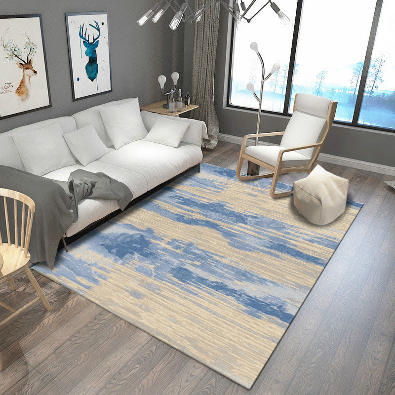 Multi-Color Rusty Surface Rug Synthetics Industrial Area Rug Machine Washable Non-Slip Stain Resistant Rug for Room Decor Sky Blue-Yellow Clearhalo 'Area Rug' 'Rug' 2170952