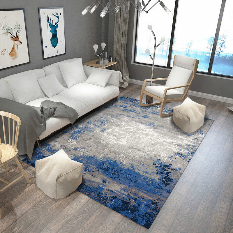 Multi-Color Rusty Surface Rug Synthetics Industrial Area Rug Machine Washable Non-Slip Stain Resistant Rug for Room Decor Blue Clearhalo 'Area Rug' 'Rug' 2170963