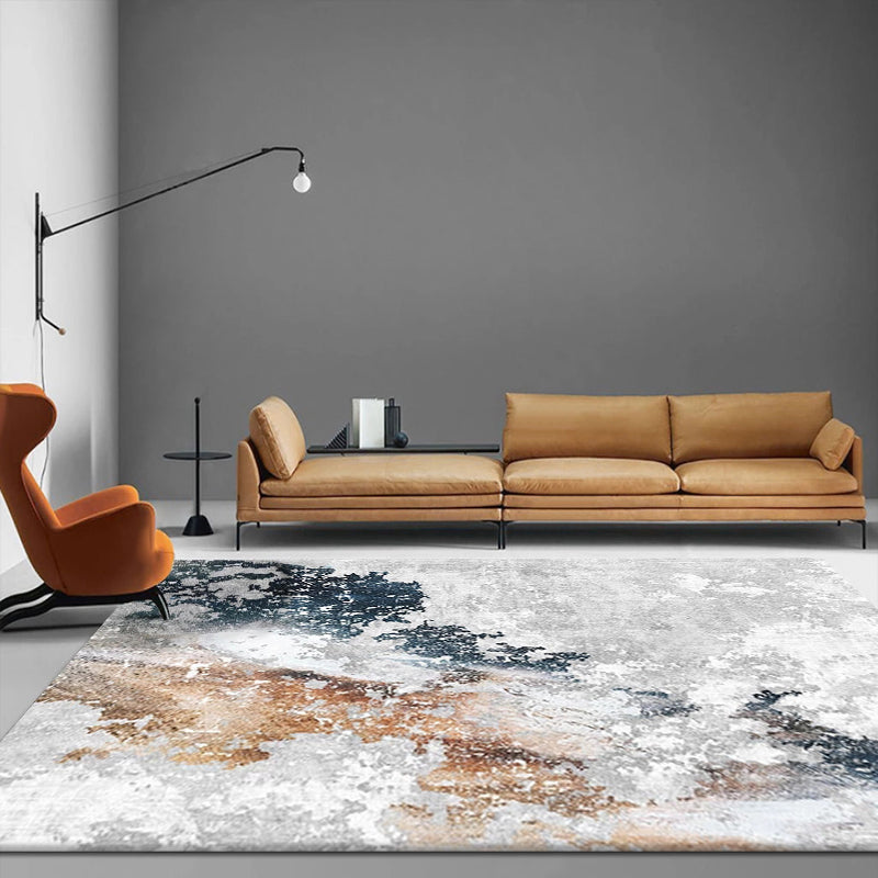 Olden Faded Wall Look Rug Multi-Colored Cyberpunk Carpet Polypropylene Non-Slip Stain Resistant Machine Washable Rug for Hall Yellow-Red Clearhalo 'Area Rug' 'Rug' 2170990