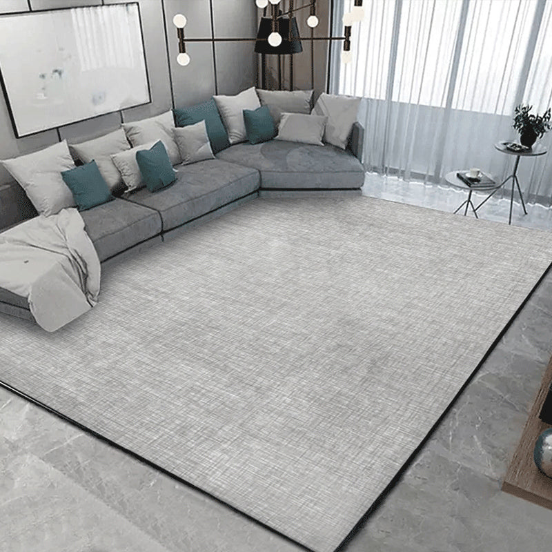 Minimal Multi-Color Plain Rug Polyester Steampunk Rug Washable Stain Resistant Anti-Slip Backing Carpet for Living Room Grey Clearhalo 'Area Rug' 'Rug' 2171012