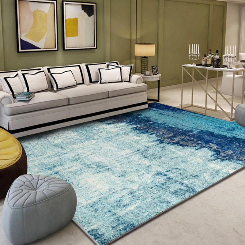 Industrial Style Home Rug Multi-Color Expressionism Carpet Synthetics Anti-Slip Pet Friendly Machine Washable Rug Blue-Green Clearhalo 'Area Rug' 'Rug' 2171073