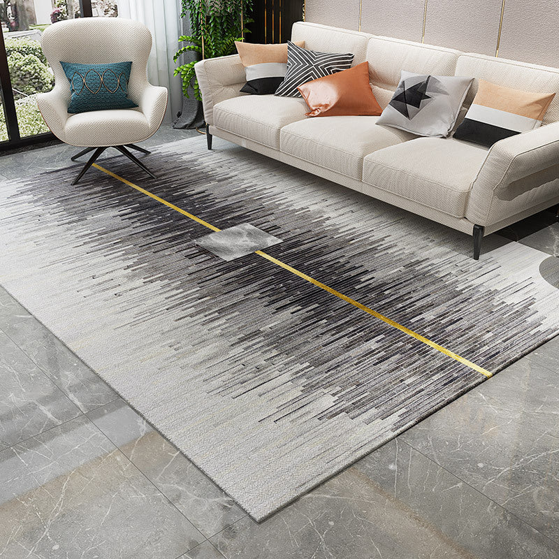 Trendy Abstract Print Rug Multicolor Industrial Rug Polypropylene Machine Washable Stain Resistant Non-Slip Backing Rug for Living Room Grey Clearhalo 'Area Rug' 'Rug' 2171157