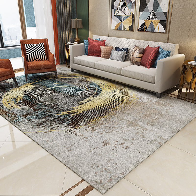 Trendy Abstract Print Rug Multicolor Industrial Rug Polypropylene Machine Washable Stain Resistant Non-Slip Backing Rug for Living Room Khaki Clearhalo 'Area Rug' 'Rug' 2171161