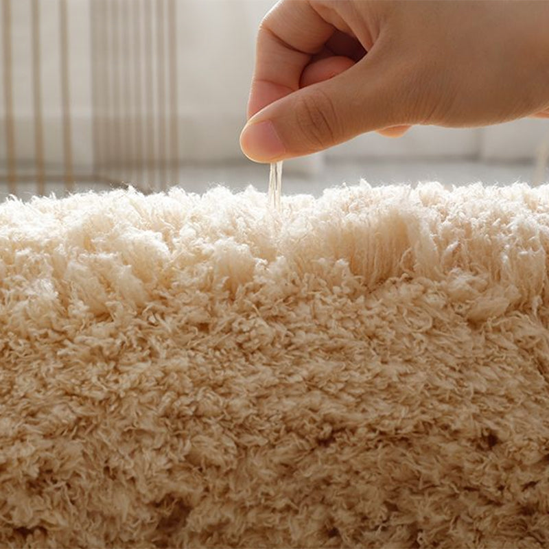 Relaxing Plain Rug Multi Colored Faux Wool Carpet Machine Washable Non-Slip Rug for Bedroom Clearhalo 'Area Rug' 'Casual' 'Rugs' Rug' 2171200