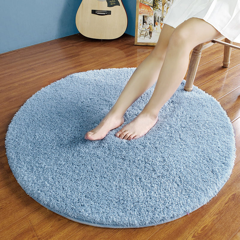 Cozy Plain Rug Multi-Color Minimalist Carpet Synthetic Wool Pet-Friendly Non-Slip Backing Rug for Girls Room Blue Clearhalo 'Area Rug' 'Casual' 'Rugs' Rug' 2171209