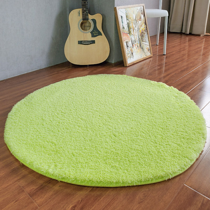 Cozy Plain Rug Multi-Color Minimalist Carpet Synthetic Wool Pet-Friendly Non-Slip Backing Rug for Girls Room Fruit Green Clearhalo 'Area Rug' 'Casual' 'Rugs' Rug' 2171210