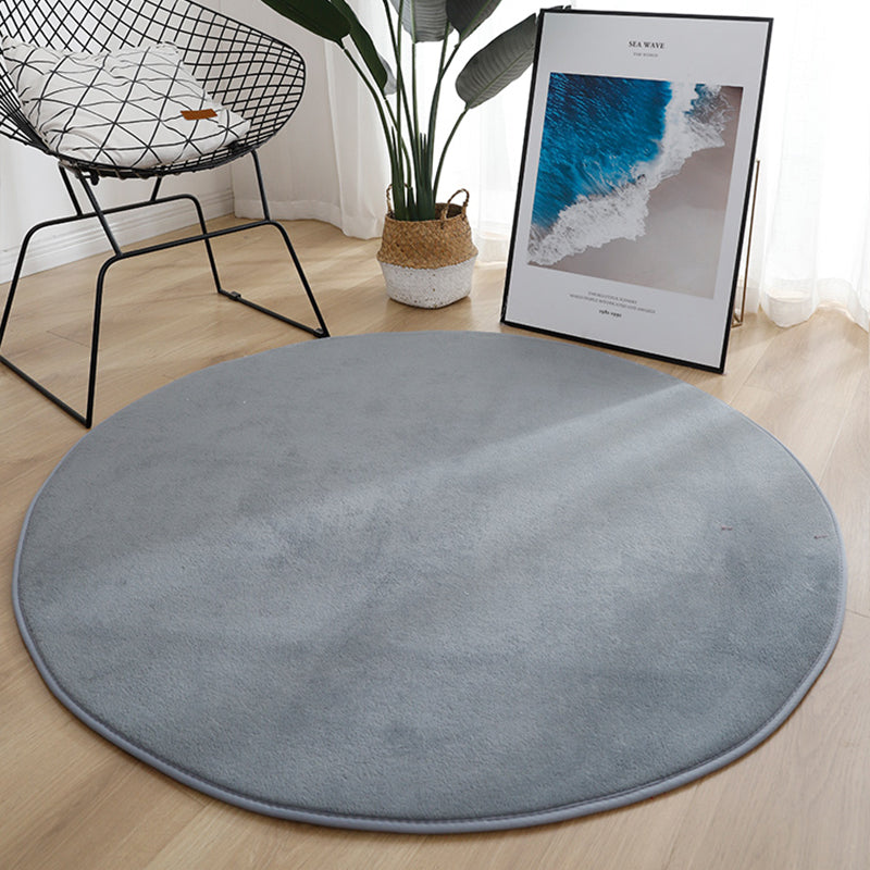Soft Multi Color Casual Rug Synthetics Solid Color Carpet Machine Washable Non-Slip Backing Pet Friendly Rug for Sitting Room Clearhalo 'Area Rug' 'Casual' 'Rugs' Rug' 2171224