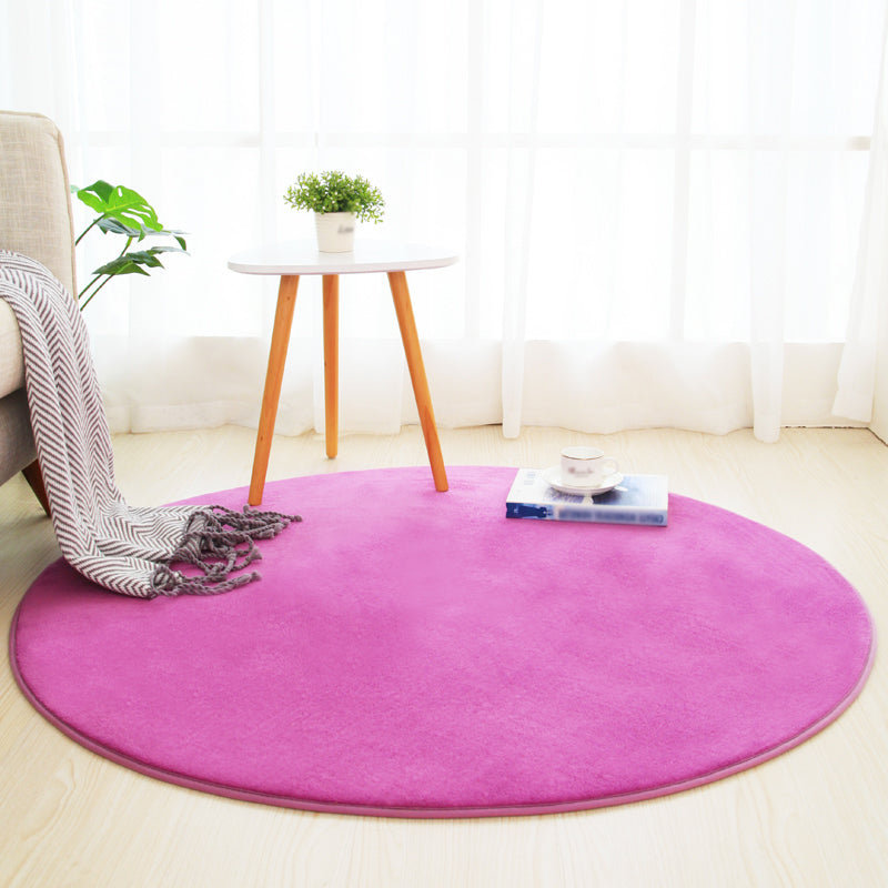 Multi Colored Comfort Rug Polypropylene Plain Rug Washable Non-Slip Pet Friendly Area Carpet for Home Purple Clearhalo 'Area Rug' 'Casual' 'Rugs' Rug' 2171238