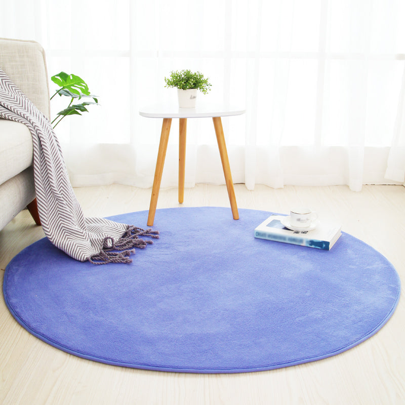 Multi Colored Comfort Rug Polypropylene Plain Rug Washable Non-Slip Pet Friendly Area Carpet for Home Dark Blue Clearhalo 'Area Rug' 'Casual' 'Rugs' Rug' 2171243